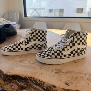 Checkered high top vans